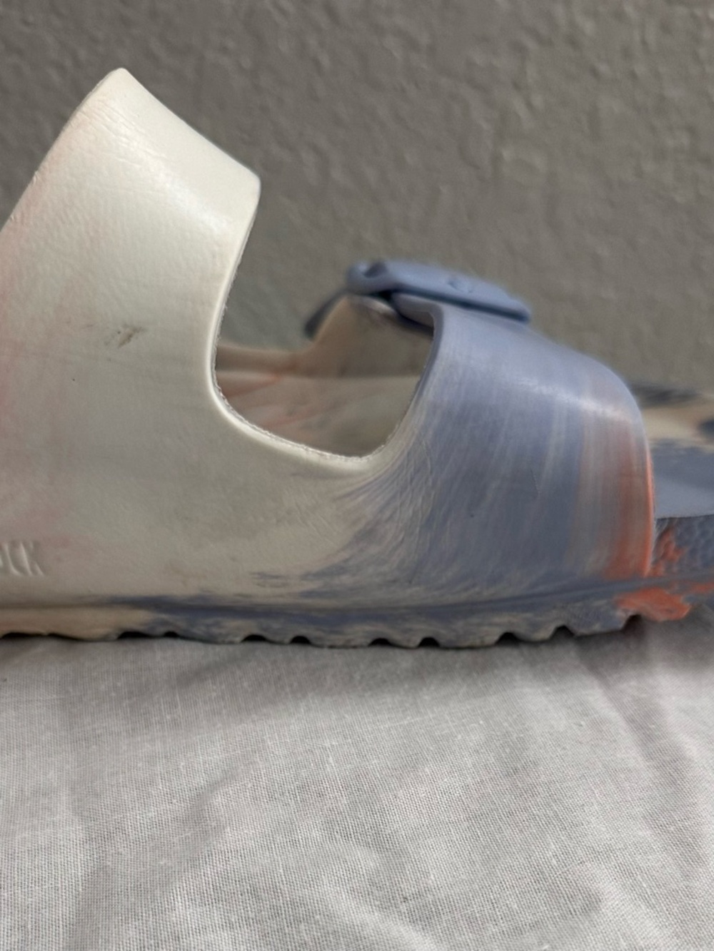 Birkenstock Arizona EVA Marble Tie Dye Sandals Blue Pink Size 39 - Picture 7 of 9